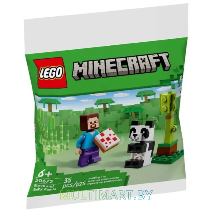 Конструктор LEGO Minecraft 30672 Стив и малышка Панда